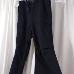 Dog原宿★ブラック・黒★ワイドパンツ♡厚手★サイズXL～XXL相当◆未使用