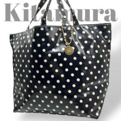 キタムラ Kitamura ハンドバッグ 黒白 ドット - メルカリ