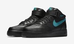 17年製 NIKE AIR FORCE 1 MID '07 AF1 黒 グリーン