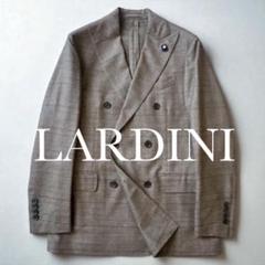LARDINI ラルディーニ テーラードジャケット チェック ウール 44 LARDINI ラルディーニ テーラードジャケット チェック ウール 44