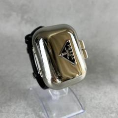 【PRADA】サフィアーノ レザー ブレスレット ロゴチャーム Nero PRADA◇プラダ ブレスレット サフィアーノ 黒レザー ロゴ