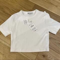 ZARA ショート丈Tシャツ　半袖　白のサムネイル