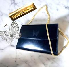 ハナエモリ　クラッチバッグ　ショルダーバッグ　チョウ型押し　結婚式　二次会　金具