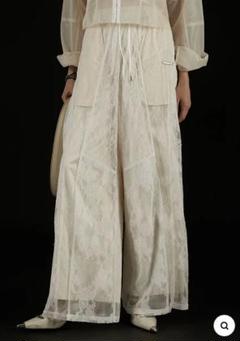 Lace Blocking Satin Pants【Prank Project】