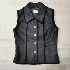 レモーネ■シャネル■フリンジ✨デニム✨ベスト■00A レモーネ様専用□シャネル□フリンジ✨デニム✨ベスト□00A