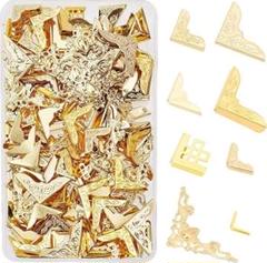 PH PandaHall コーナー金具 160個入り 8種 保護 パー[pa72