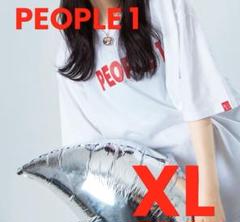 PEOPLE 1 ロゴTシャツ 白 XL❾NEE※Chevon※TOOBOE