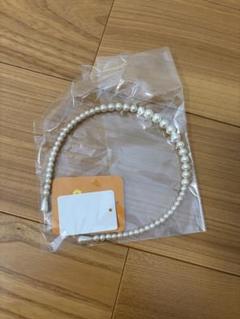 パール装飾 カチューシャ　フィント