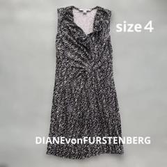 ダイアンフォンファステンバーグ　シルク　ワンピース　チュニック　美品　サイズ2 ダイアンフォンファステンバーグ半袖シルクワンピース新品未使用