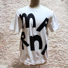 試着のみ マルニ MARNI ロゴTシャツ 14y 総ロゴ 半袖 クールネックL
