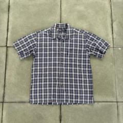 90s CHAPS シアサッカー　半袖　短丈　チェックシャツ　city box
