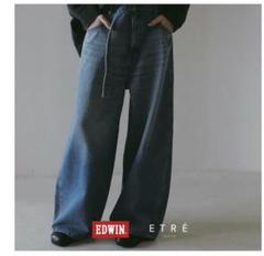 EDWIN×ETRETOKYO ベルテッドワイドデニムパンツブルー M 即完品 EDWIN×ETRETOKYO ベルテッドワイドデニムパンツブルー M 即完品