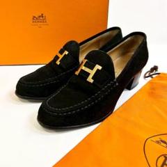 極美品 HERMES ローファー モカシン コンスタンス 35.5 ヒール