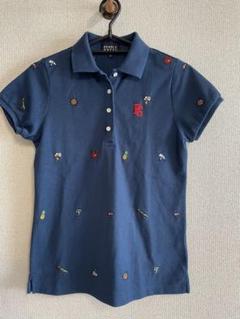 PEARLY GATES ネイビー 刺繍入り ポロシャツ サイズ0