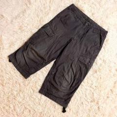 『UNIQLO』ユニクロ　クロップドカーゴパンツ　7分裾　コットン100%(M)