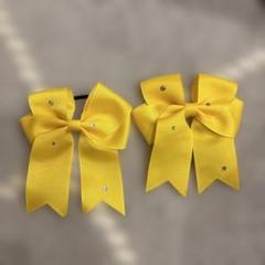 黄色リボンとヘアゴムセット