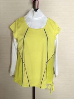 美品　エレッセ テニス　半袖　チュニック シャツ　イエロー　Lサイズのサムネイル