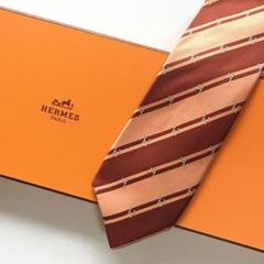エルメス HERMES ネクタイ ストライプ H織りタイ ファソネH H柄