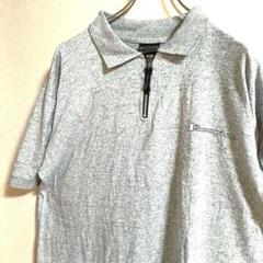 ハーフジップ　チャンピオン　champion Tシャツ　半袖　グレー　L 古着