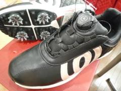 MU-SPORTS・お洒落なゴルフシューズ・黒/ピンク・23.5㎝/新品!