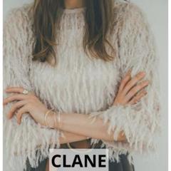 美品　クラネ　CLANE　レディース　フリンジレーストップス　S　ベージュ