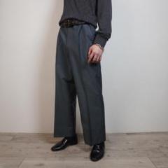 Christian Dior モヘヤ混 スラックスパンツ グレー/VW232