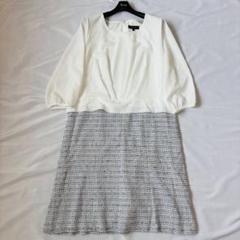美品 希少サイズ リフレクト シフォン ワンピース 大きめサイズ 17号