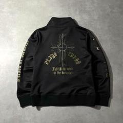 00s black track jacket y2k ビジュー 平成 ギャル 黒
