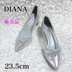 極美品✨DIANA チュールパンプス　シースルー　シルバーラメ　ドット 23.5 極美品✨DIANA チュールパンプスシースルーシルバーラメドット 23.5