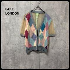 # FAKE LONDON フェイクロンドン　半袖ニットカーディガン 2025年最新】フェイクロンドン トップスの人気アイテム - メルカリ