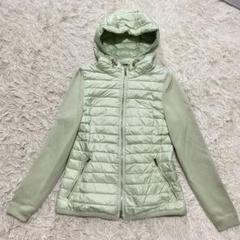 【美品】ムーレー　ANTHEA 切替　ダウンジャケット　グリーン系　L