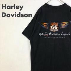 2469 00s ハーレーダビッドソン　両面　ビッグロゴ　半袖　Tシャツ　黒