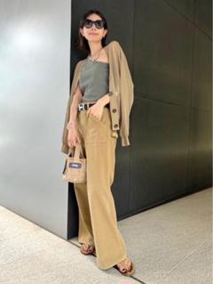アパルトモン Sheer Cardigan シアーカーディガン ベージュ L