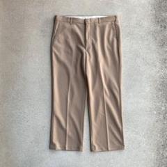 希少◎ヴィンテージ古着70s〜80sワイドスラックスサーモピンクW36L27