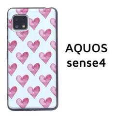 AQUOS sense4,sense5G カバー レッド ハート