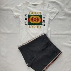グッチ　Tシャツ6A ハーフパンツ5A ロゴ　ジャージー