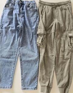 ZARAデニム&カーキボトムスセット