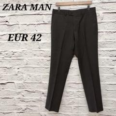 R5075 ZARA MAN 【EUR 42】 スラックスパンツ ストライプ 黒