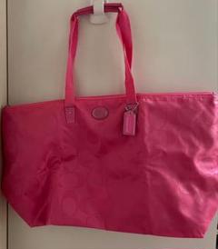 COACH　コーチ　ボストンバッグ　折りたたみ式　ピンク　旅行バッグ　撥水加工 COACH コーチ ボストンバッグ 折りたたみ式 ピンク 旅行バッグ