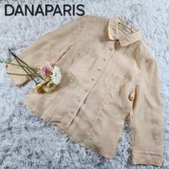 【DANAPARIS】ダナパリ レディース ビジューブラウス 麻 絹 セット可L