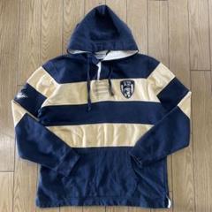 champion プルオーバーパーカー ボーダー ワッペン 古着 Mサイズ