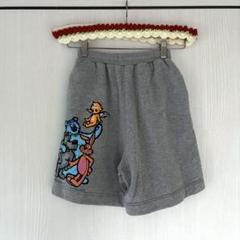 【すぐ発送】エンジェルブルー　ハーフパンツスウェットグレー130