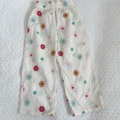 ZARA 花柄　刺繍　パンツ