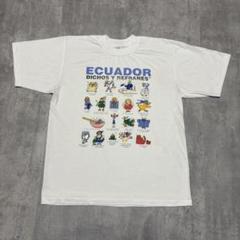 90s MARATHON ECUADOL エクアドル　イラスト　Tシャツ