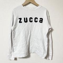 【ZUCCA】ズッカ（M）ロゴ入り スウェット トレーナー ラウンドネック 綿