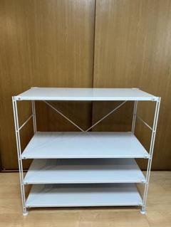 【手渡し希望】無印良品 幅56cm 高さ120cm ホワイト スチール製 3段 楽天市場】【無印良品 公式】スチールパイプワゴンラック 3段