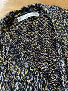 ZARA　マルチカラーでオシャレなサマーニットカーディガン