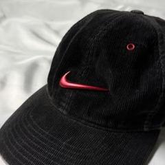 90s old NIKE 白タグ コーデュロイ キャップ メタルスウッシュ