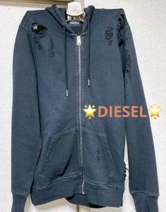 DIESEL ダメージジップパーカー - メルカリ