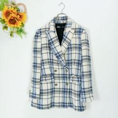Prada チェック柄ダブルブレストコート ◇PRADA 20SS 最新作◇ チェック柄ダブルブレストコート◇ 茶